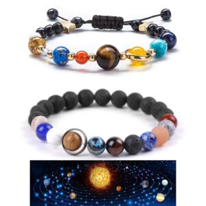 YANCHUN Pulsera Arus 7 Chakras Original,Healing Stone Bracelet Chakra Bracelets for Women 7 Chakra Bracelet with Real Stones Yoga Balance Energy Volcanic Stones Bracelet Jewelry Gifts