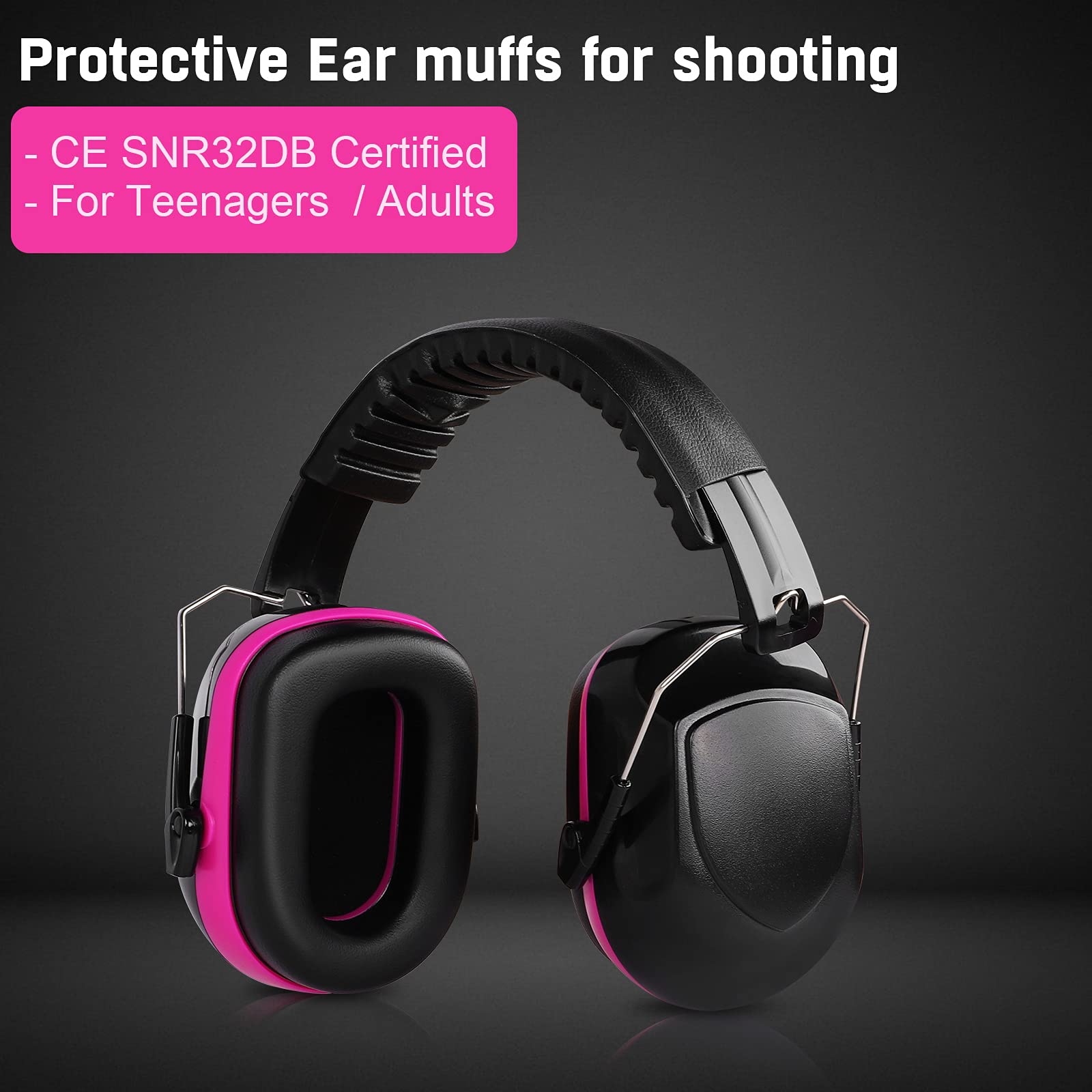 Bcoxan Shooting ear protection safety eamuffs, Gun range hearing protection, Shooting glasses, Earplugs, carrying case