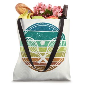 Tennis Player Racquet Ball Retro Vintage Racket Lawn Tennis Tote Bag