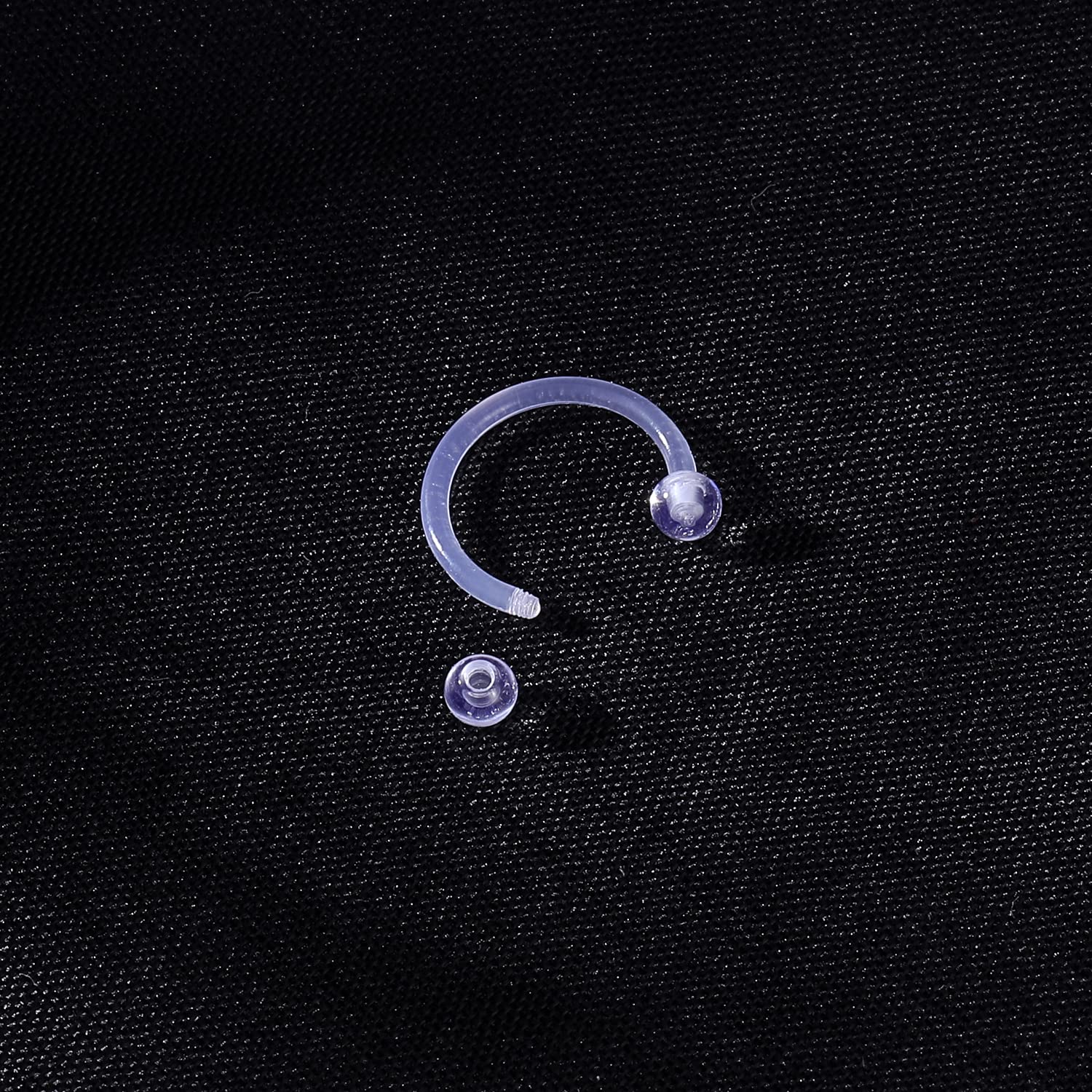 6ixGosh 14g 16g Clear Plastic Nipple Rings for Surgery Pregnant Maternity Weaning, Horseshoe Nipple Piercing Jewelry, Plastic Clear Tongue Rings Piercing Retainer Jewelry