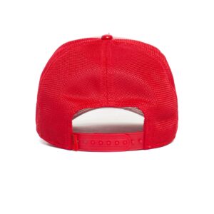 Goorin Bros. The Farm Unisex High Shine Faux Leather Adjustable Snapback Trucker Hat, Big Red, One Size