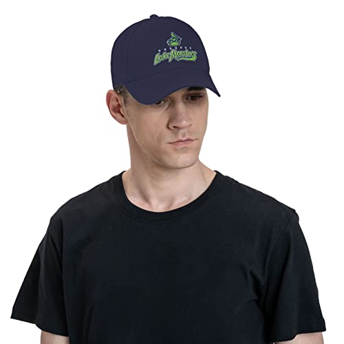 ONWARM Vermont_Lake_Monsters Baseball Cap Hats Adjustable Fashion Uv Protection Caps Unisex Navy Blue