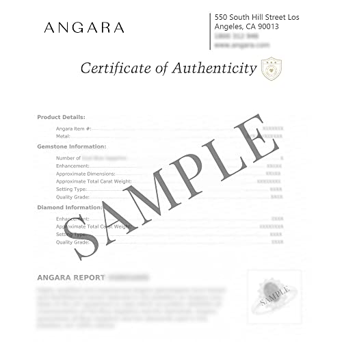 Angara Natural 0.51 Ct Enhanced Blue Diamond Halo Ring for Women in 14K White Gold (Grade-AAA | Size-4.5mm) | Birthday, Engagement, Anniversary Jewelry Gift For Women