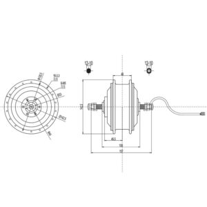 TQSHOoP 20" Front Wheel Hub E-Bike Conversion Kit, 48V 1000W E-Bike Brushless and Gearless Hub Motor Kit