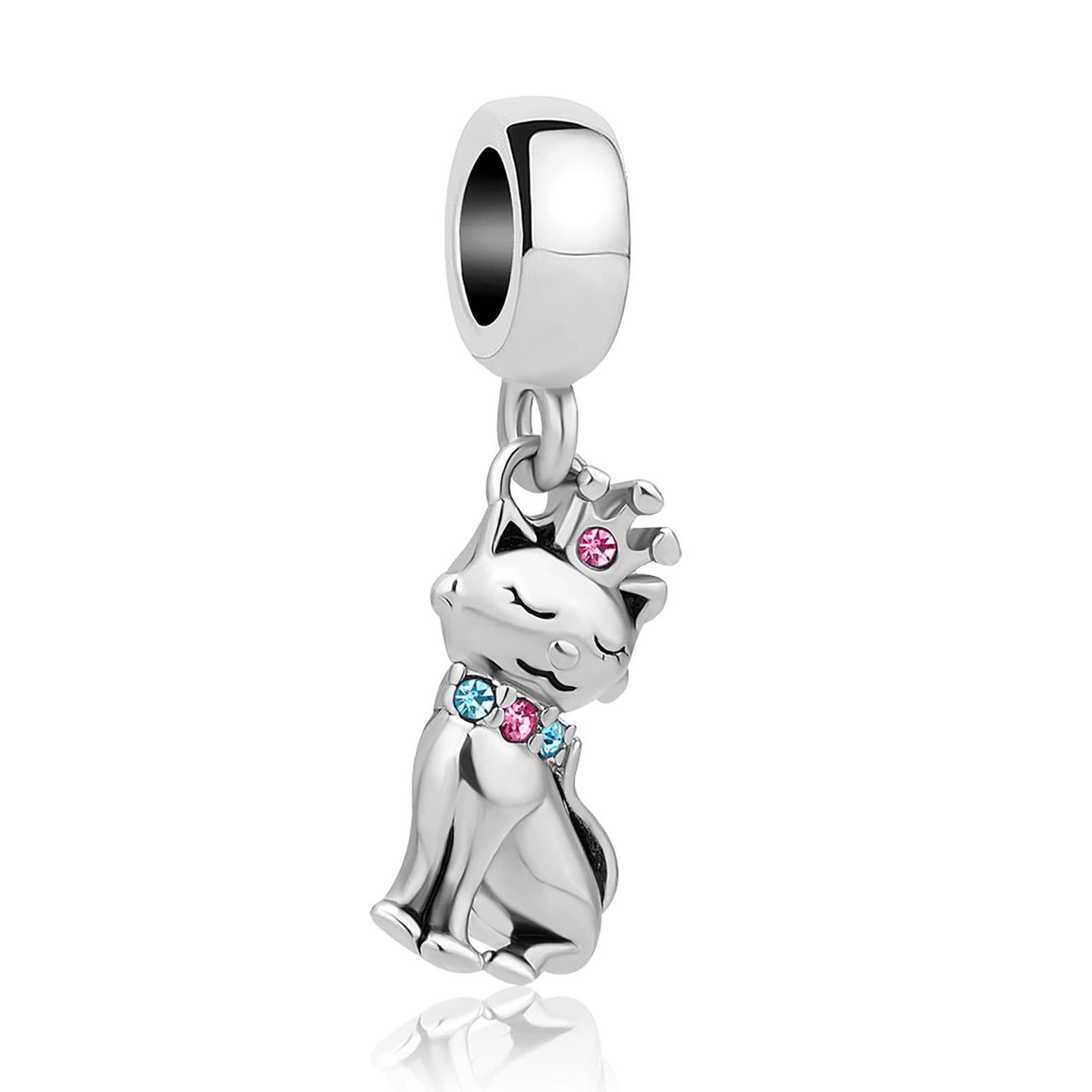 NARTGO Miss Cat Charm Compatible with Pandora Charms Bracelets