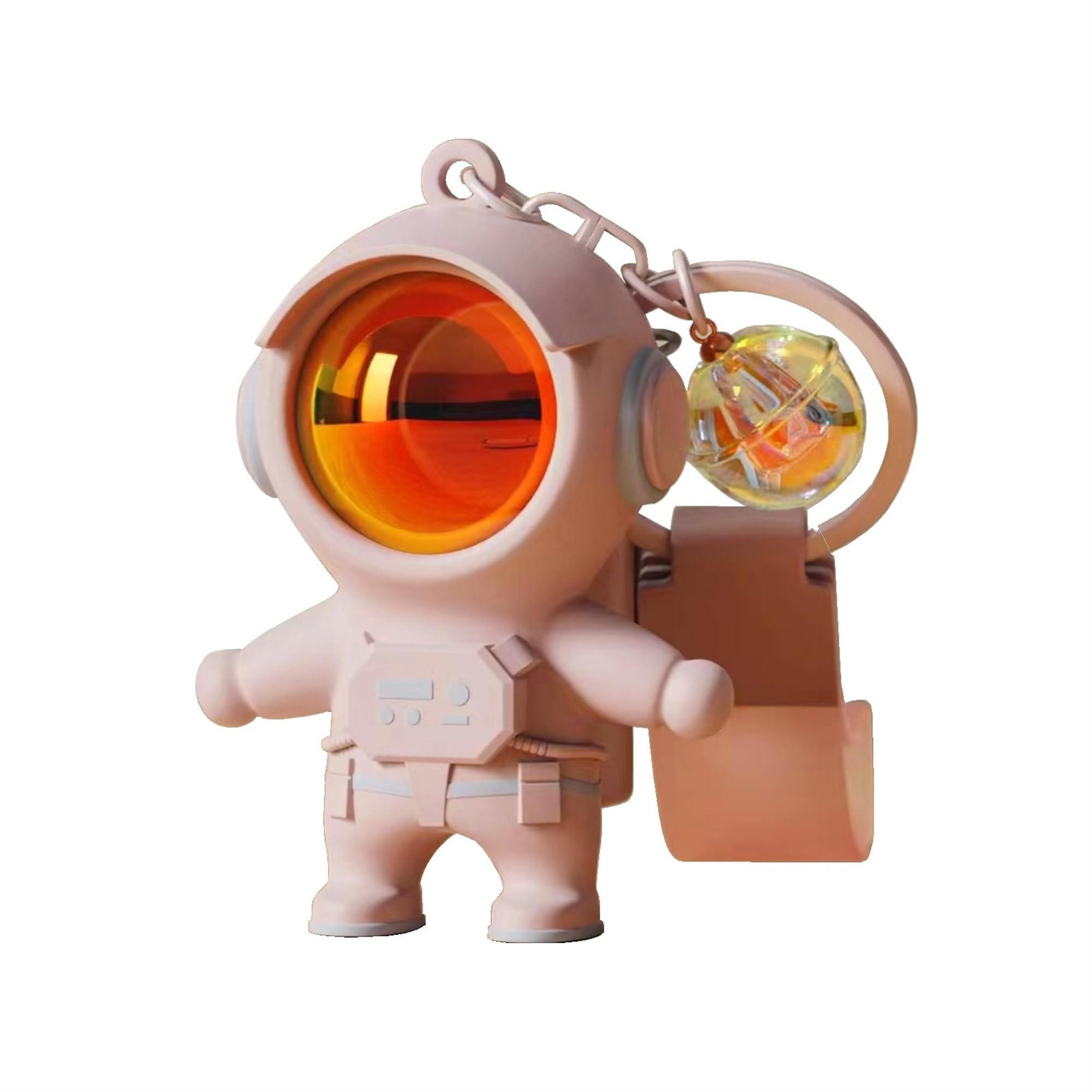 Vlmazlm Pretty keychains Astronaut Kawaii Key Chain with Sunset Light, Astronaut Cute Keychains Pendant Car Keychains (pink)