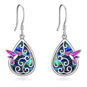 hummingbird earrings 925 sterling silver filigree dangle earrings hummingbird jewelry gift for women