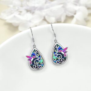 Hummingbird Earrings 925 Sterling Silver Filigree Dangle Earrings Hummingbird Jewelry Gift for Women