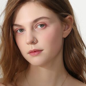 FINREZIO 27PCS 22G Surgical Steel Nose Rings Hoop Nose Studs for Women Men L Shaped Nose Rings Stud Cartilage Earrings Piercing Jewelry