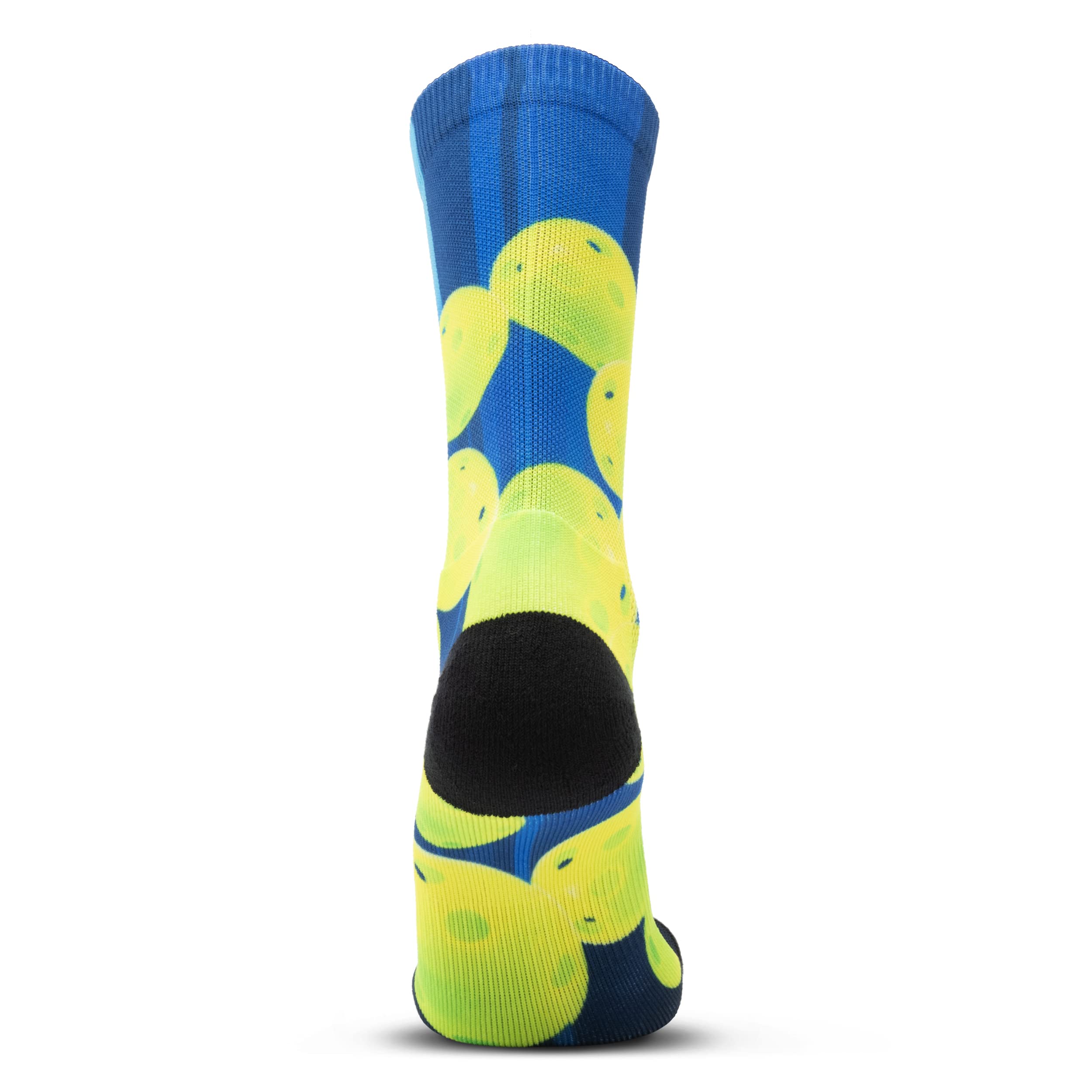 TribeStores Crew Pickleball Socks - Moisture-Wicking Men's Athletic Socks for Pickleball, Tennis, Running, Workout, Hiking, Cycling - Poly Nylon Blue Tube Socks for Men and Women (Small - Medium)