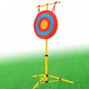 vnaker folded archery target stand and round straw archery target sets - easy to install and carry