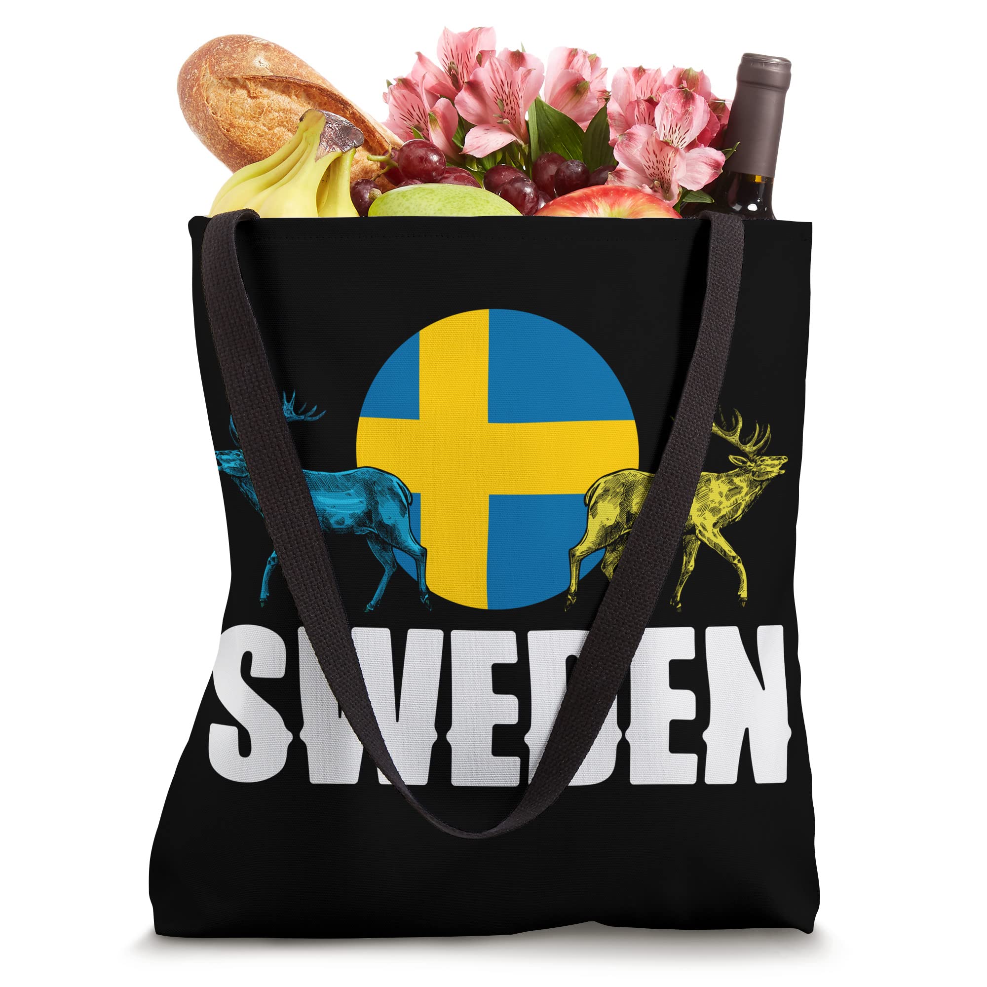 Sweden Swedish Sweden National Animal Silhouettes Tote Bag