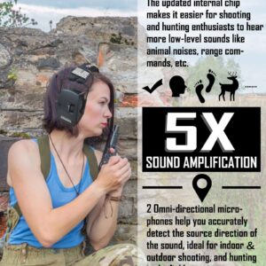 PROHEAR 030 Bluetooth 5.0 Electronic Shooting Muffs Digital Electronic Shooting Ear Protection