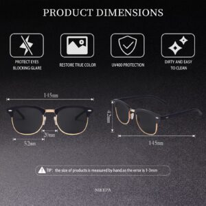 NIEEPA Vintage Club Unisex Polarized Sunglasses Summer Shades Fashion Cool Design Sports Glasses for Men Women UV400 protection