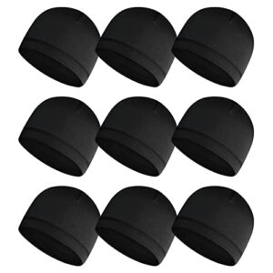 graunton skull caps 9pcs helmet liner cooling sweat wicking beanie hats for men women, football cycling running hats, soft,breathable, stretchable and portable