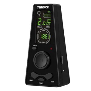 digital metronome with timer, electronic vocal metronome for piano guitar violin and other instrument, adjustable and timed