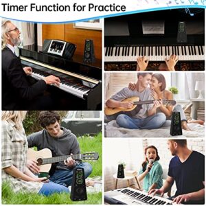 Digital Metronome with Timer, Electronic Vocal Metronome for Piano Guitar Violin and Other Instrument, Adjustable and Timed