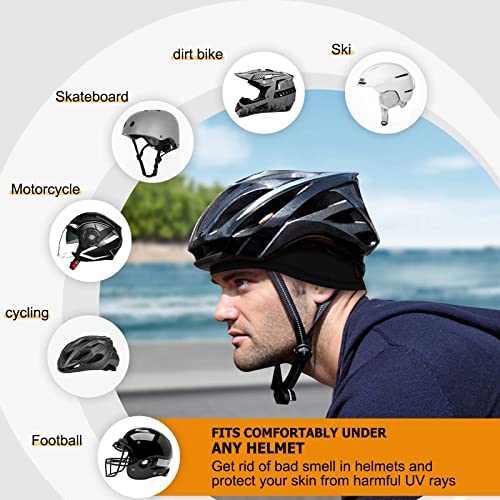 Graunton Skull Caps 9Pcs Helmet Liner Cooling Sweat Wicking Beanie Hats for Men Women, Football Cycling Running Hats, Soft,Breathable, Stretchable and Portable