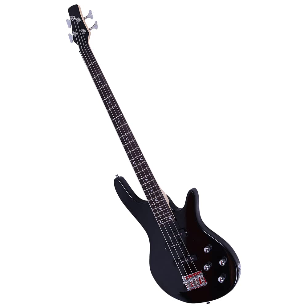 Exquisite Stylish Bass Guitar - IB Bass with Power Line and Wrench Tool - Rosewood Fingerboard - Professional Bass Guitar With 4 Thicker Strings And Larger String Tension - Sunset Color