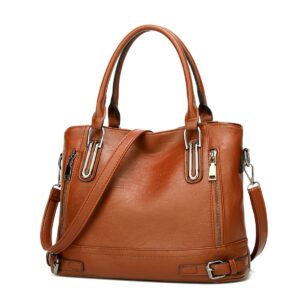 Women's Handbag Tote Bag Large Capacity Women's Shoulder Bag Crossbody Bag (Brown)