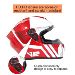 Bluetooth Electric Motorcycle Full Face Helmet Off-Road Sport ATV Motocross Dirt Bike Helmet with Visor, DOT Approved Mountain Helmets for Adults Men Women -and-Medium