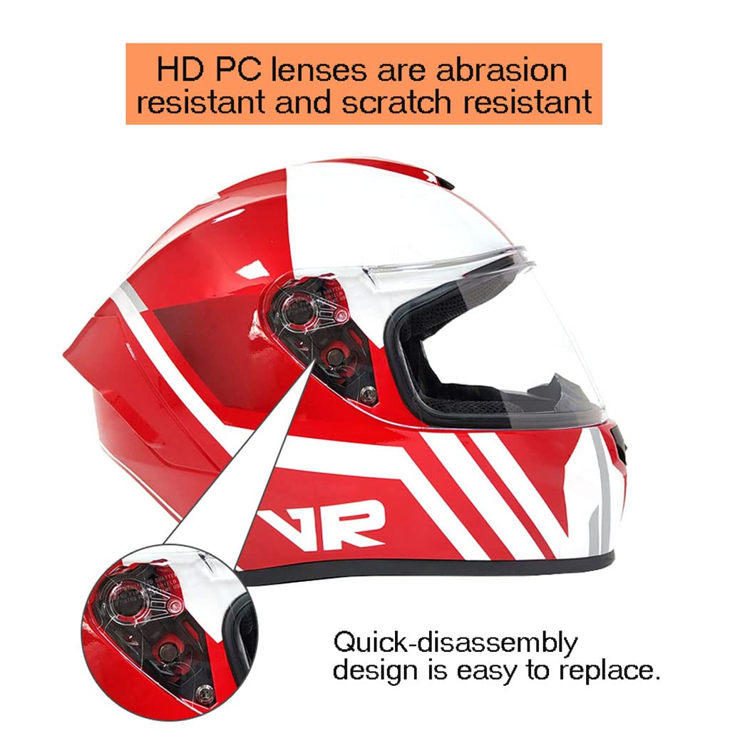 Bluetooth Motorcycle Helmet DOT Approved Men and Women Full Face Motorbike Moped Street Racing Crash Helmet with Visor, Sport Offroad Mountain Motorcycle Helmet Removable Inner Lining -H-Large