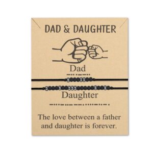 lqri dad and daughter matching morse code bracelets father daughter gift the love between a father and daughter is forever (dad and daughter)