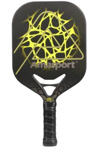 matrix pickleball paddle future 002- graphite textured surface - diamond cutting air dynamic throat pickleball standard rackets shape with blend of power and control