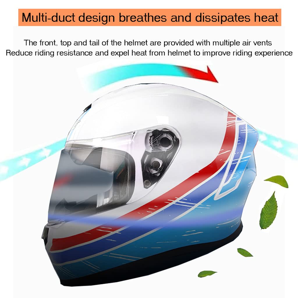 Bluetooth Electric Motorcycle Full Face Helmet Off-Road Sport ATV Motocross Dirt Bike Helmet with Visor, DOT Approved Mountain Helmets for Adults Men Women -and-Medium