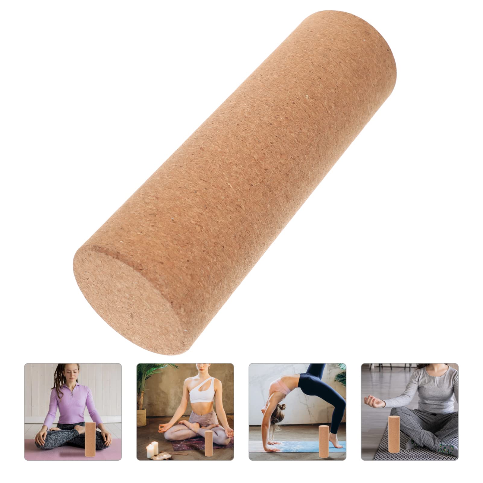 BESPORTBLE Yoga Column Sports Massager Circle Roller Yoga Training Column Portable Yoga Roller Pain Relief Yoga Roller Yoga Mat Massage Roller Cork Fitness Yoga Wheel Non-Slip