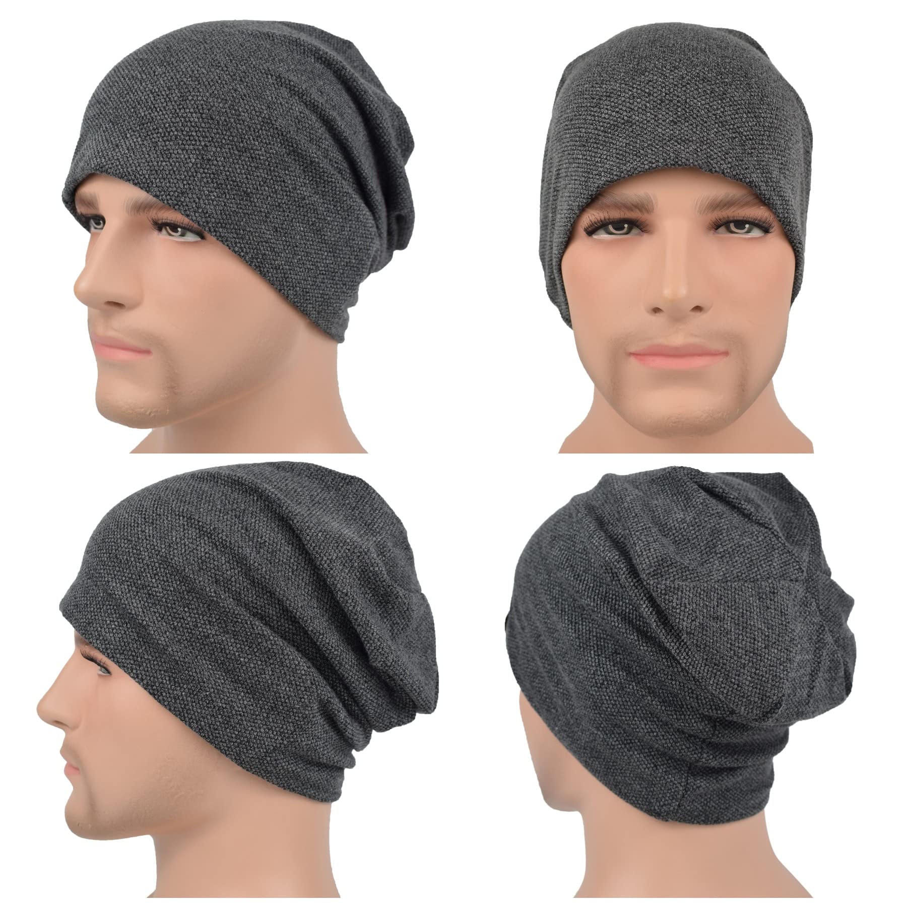 EINSKEY Cotton Slouchy Beanie Hat for Men/Women, Lightweight Oversize Large Thin Skull Cap Chemo Cap Night Sleeping Cap