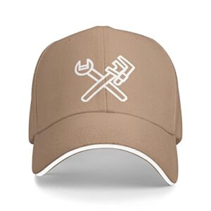 fwoeqiz plumbing-tools trucker hats adjustable natural baseball cap for men women outdoor sports dad hat