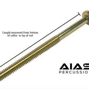 AIAS Brass Plated Tension Rods for Drums - (2 inch) - 12 Pack