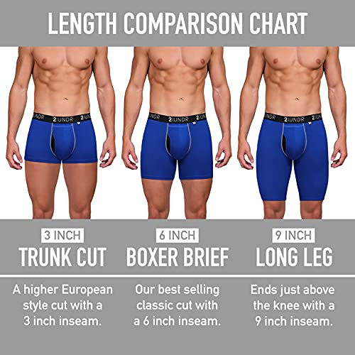 2UNDR Men's Flow Shift 9" Long Leg Underwear (White, Large)