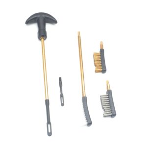 Motanar Gun Handgun Cleaning Kit for .22 .38/.357/9mm .40 .45 Caliber, Universal Pistol Gun Brush with Bronze Bore Brush, Brass Jag and Slotted Adapter