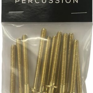 AIAS Brass Plated Tension Rods for Drums - (2 inch) - 12 Pack