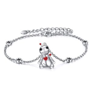 YFN Voodoo Bracelet Sterling Silver Witch Voodoo Bracelet Witch Gothic Jewelry Gifts for Women