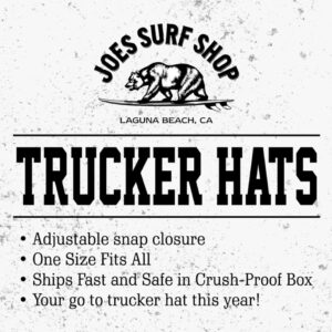 JOES SURF SHOP Sun Foam Snapback Trucker Hat-Black/Sun