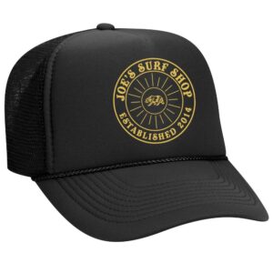 joes surf shop sun foam snapback trucker hat-black/sun