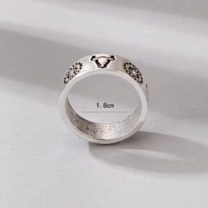 rings for women Cattle & Flower Detail Ring