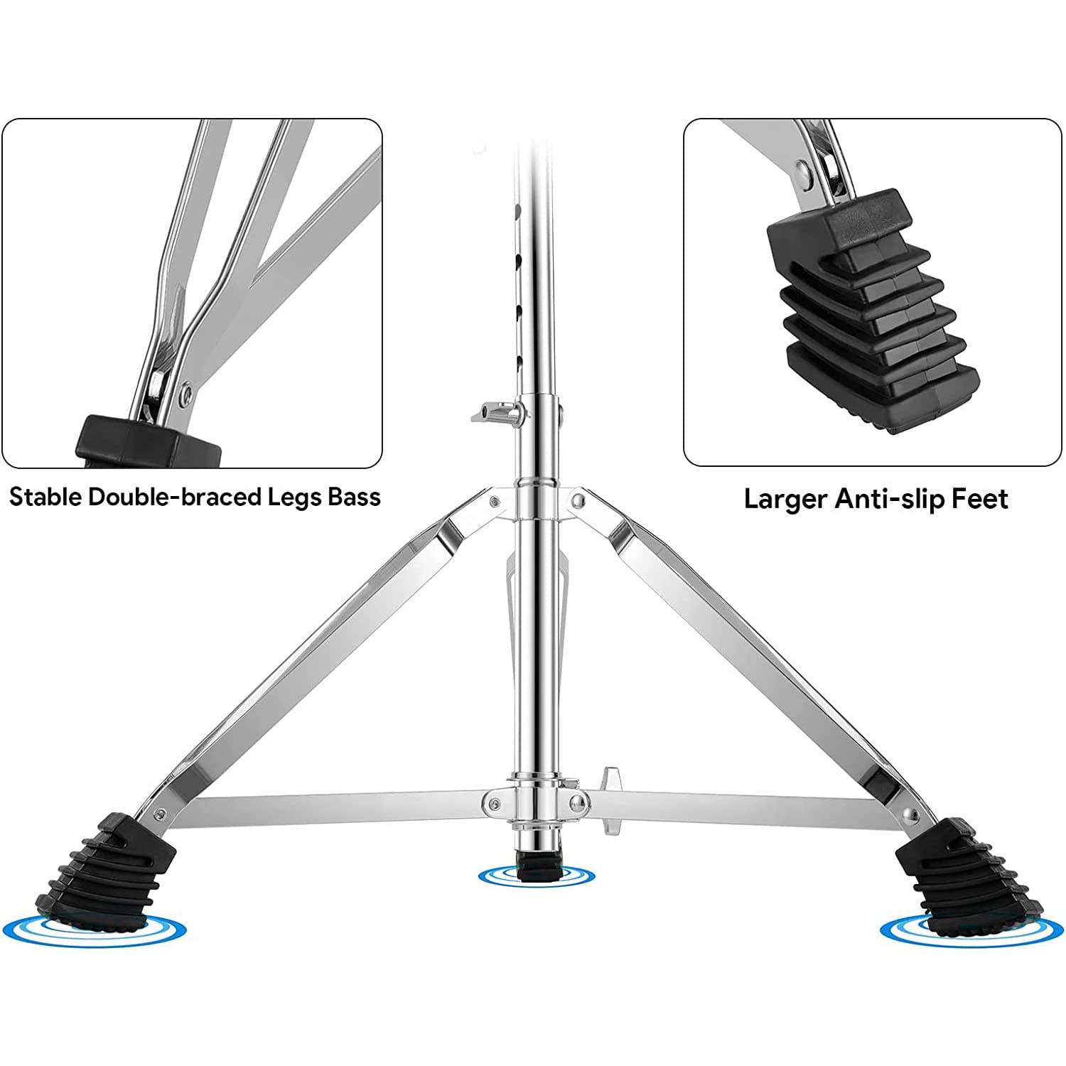 LeSage Adjustable Drum Throne for Kids Drum Stool Adjustable Height Drummer Seat Drum Set Chair for Adults Musicians Stool with Anti-Slip Feet