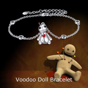 YFN Voodoo Bracelet Sterling Silver Witch Voodoo Bracelet Witch Gothic Jewelry Gifts for Women