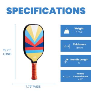 Nettie Pickleball Co - Pickleball Paddle Set of 2 | Double Pack | Lightweight Carbon Fiber Honeycomb Core | Includes 2 Pickleball Balls & 2 Sweatbands | Premium Material (Ashbury and Bainbridge)