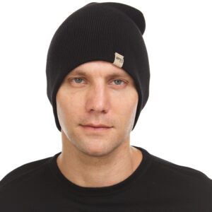 Minus33 Expedition Knit Beanie - 100% Merino Wool - Heavyweight Winter Hat - Black