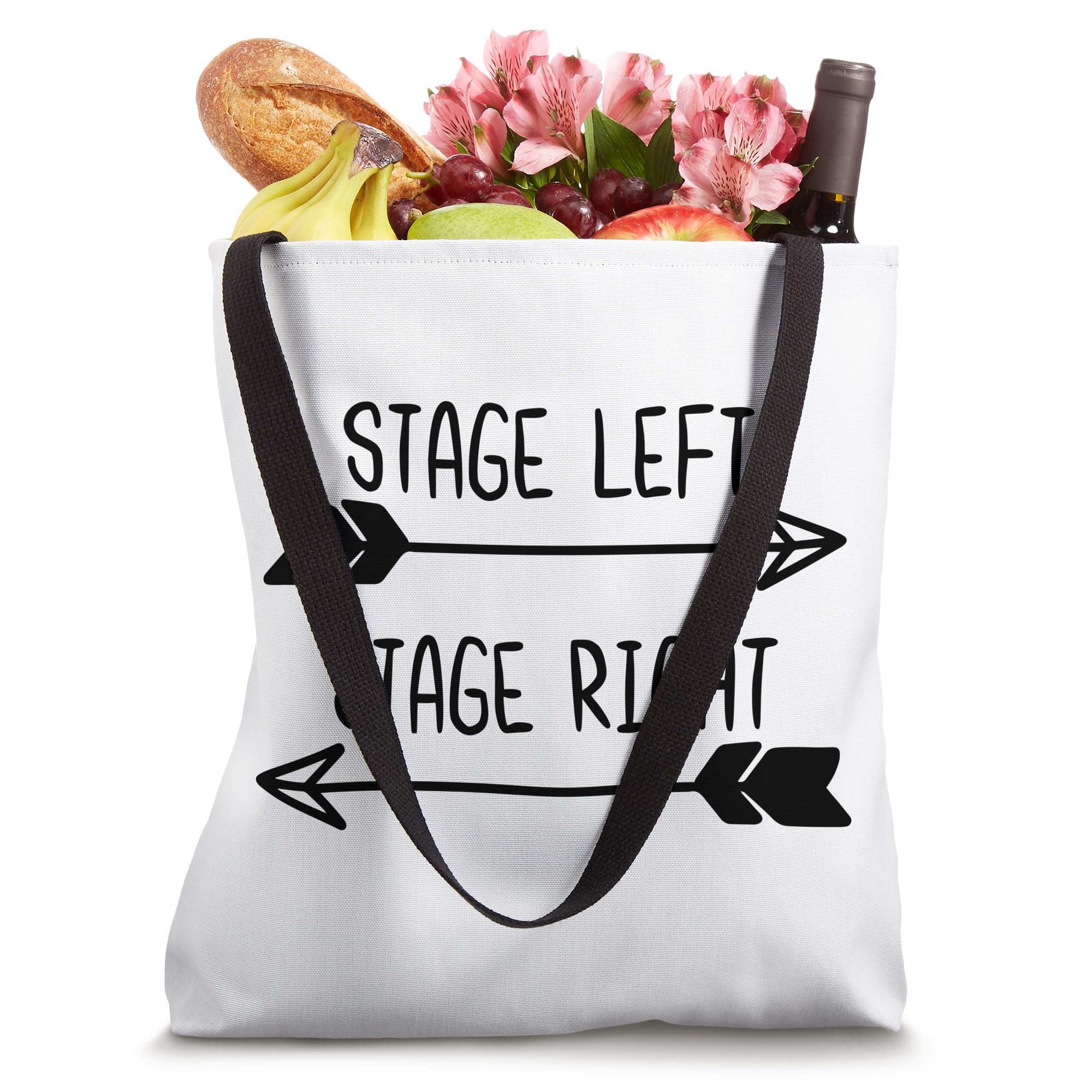 Stage Left Stage Right Theater Broadway Musical Actor Tote Bag