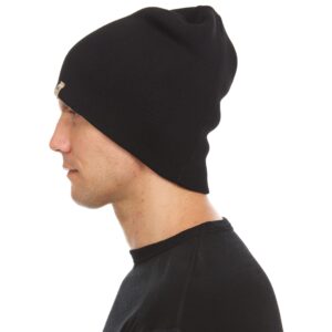 Minus33 Expedition Knit Beanie - 100% Merino Wool - Heavyweight Winter Hat - Black