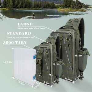 MoiShow Fishing Tackle Backpack Storage Bag Standard(14.9 * 9.4 * 5.1in),Floating Fishing Net for Freshwater or Saltwater