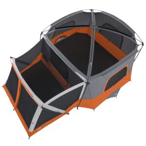 CORE 11 Person Family Cabin Tent with Screen Room with Included Footprint and Tent Kit