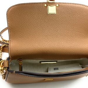 Tory Burch Britten Convertible Crossbody Bag With Gold Hardware (Tiramisu)