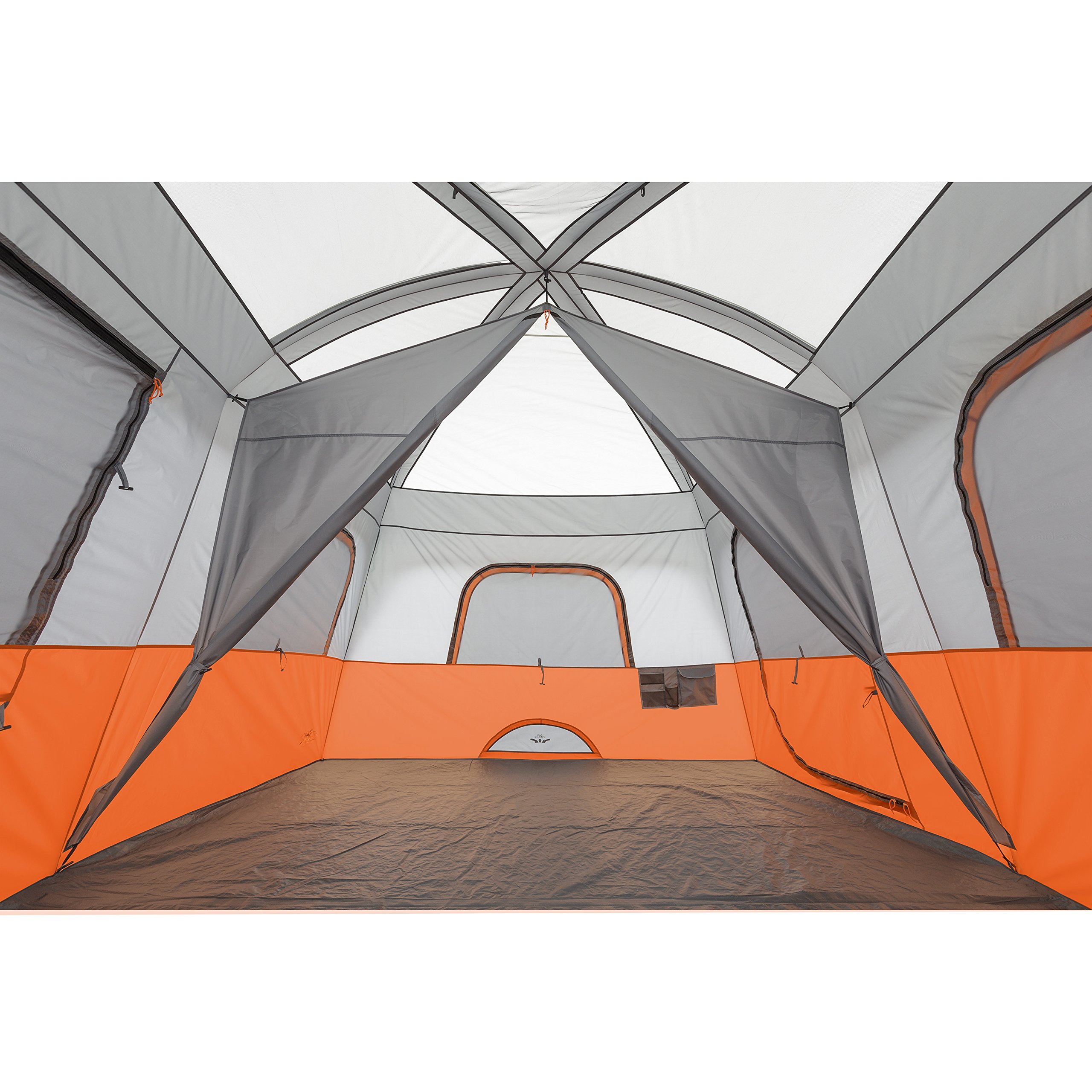 CORE 10 Person Straight Wall Cabin Tent with Included Footprint and Tent Kit